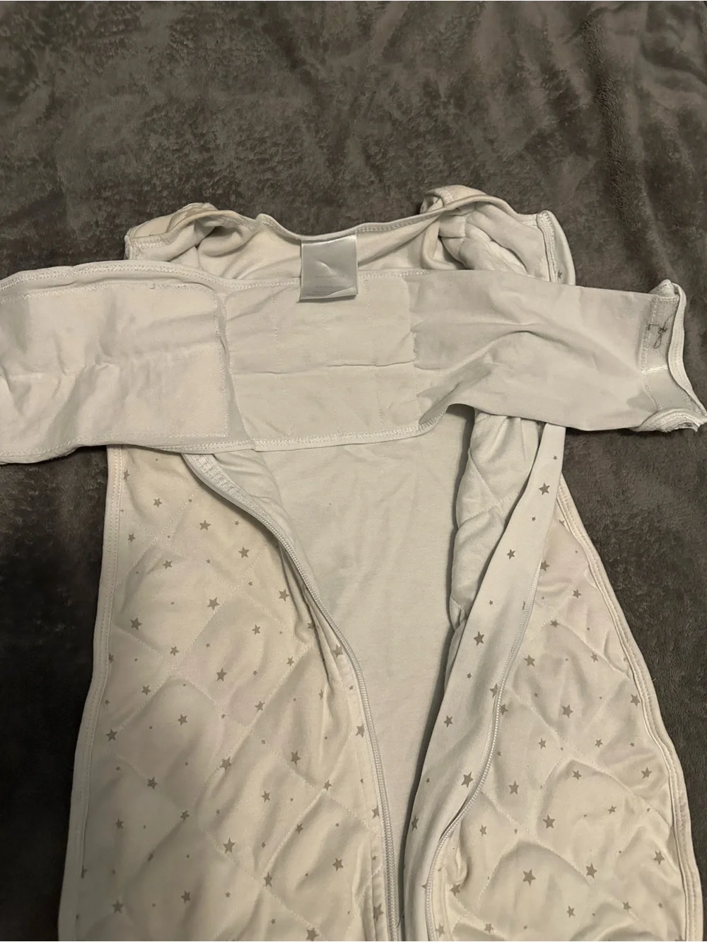 Dreamland Baby Cream Star Quilted Sleep Sack - Soft Zippered Pajama Sack